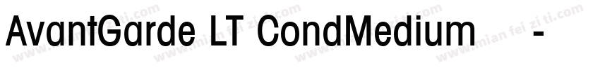 AvantGarde LT CondMedium 粗体字体转换